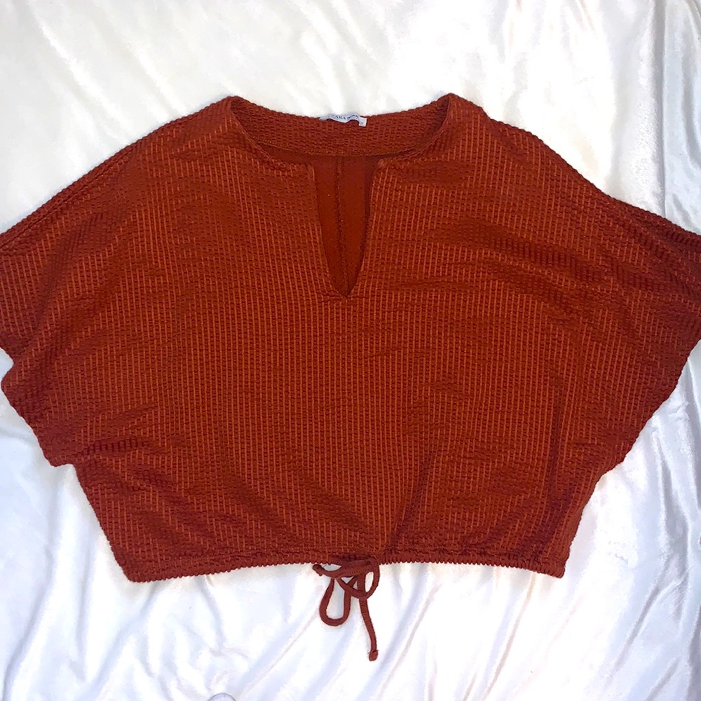 Zara flowy collared blouse